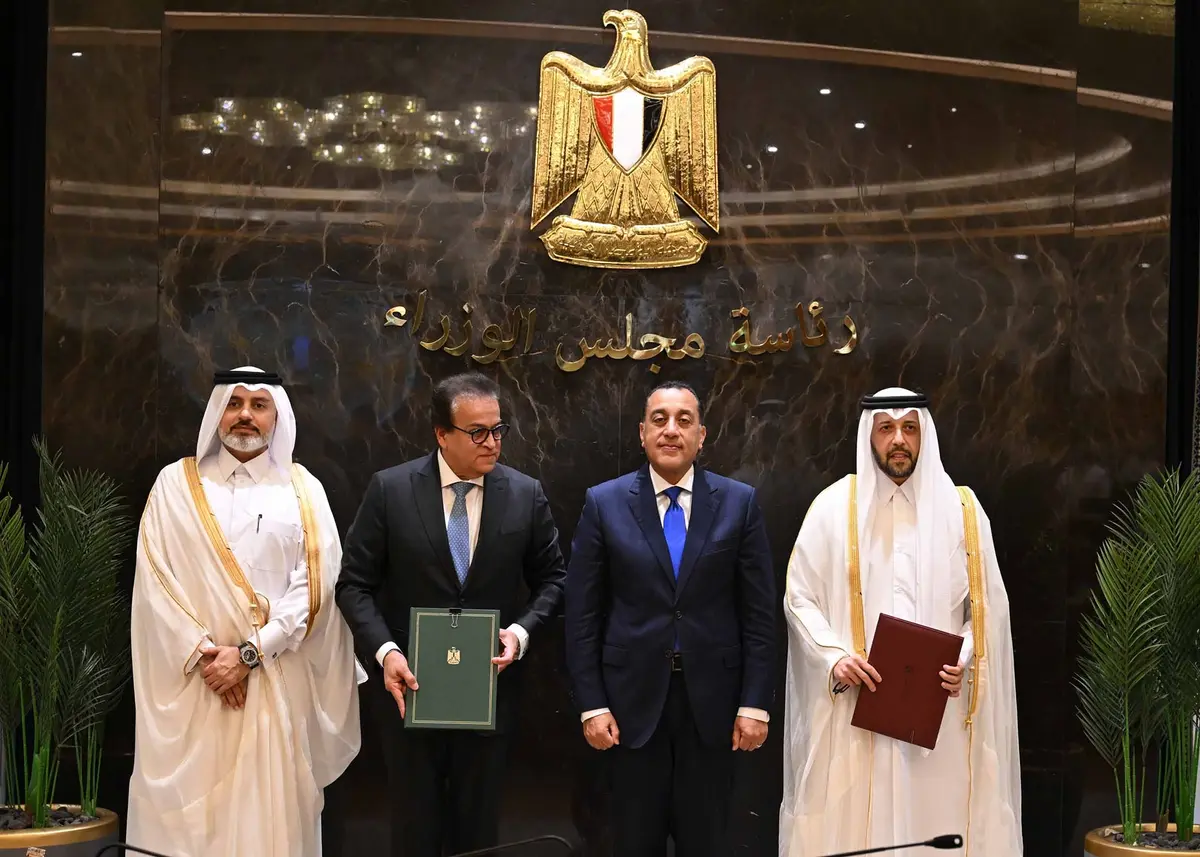 رئيس الوزراء يشهد توقيع مذكرة تفاهم بين مصر وقطر للتعاون في المجال الصحي