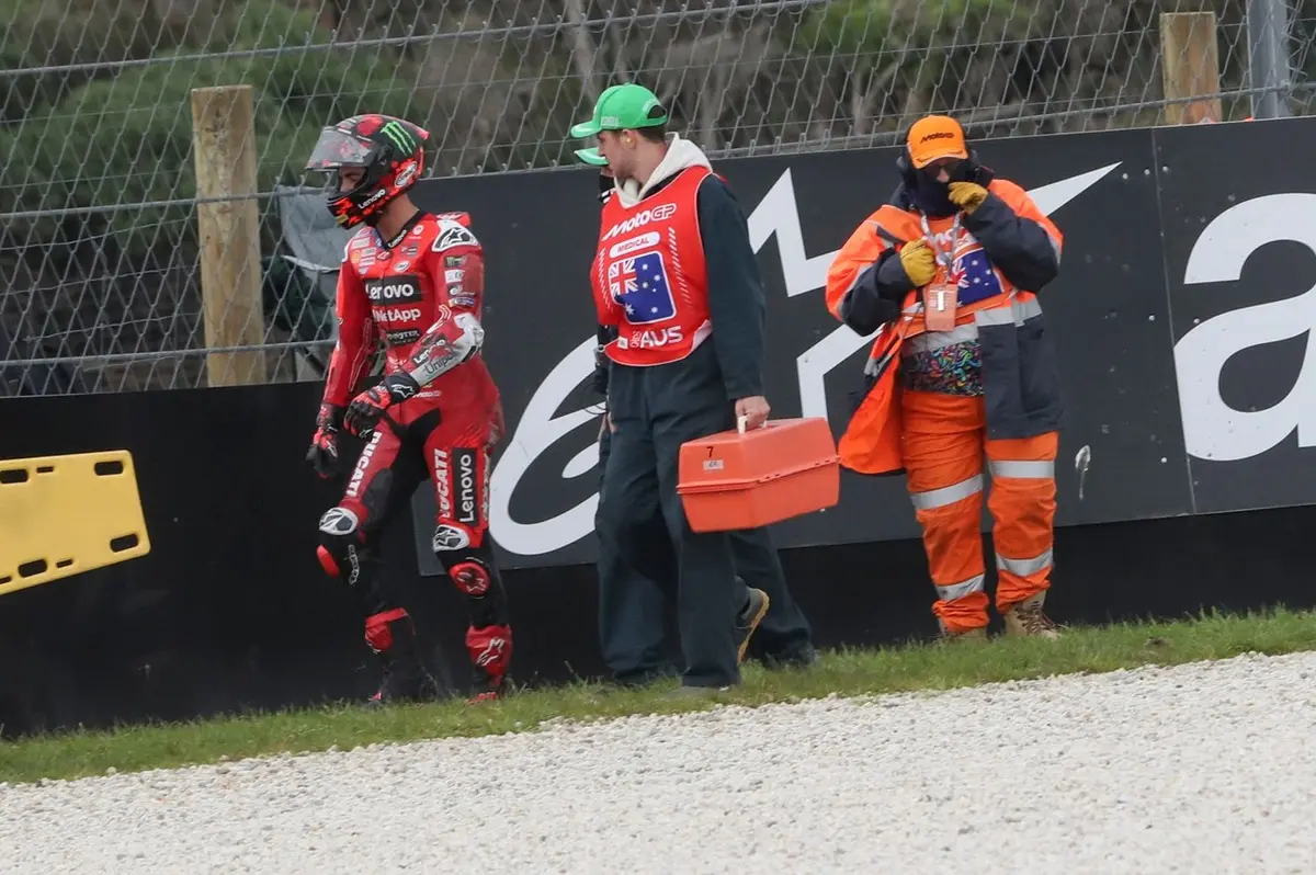 Francesco Bagnaia explains Australian GP crash: &ldquo;I told myself I won&rsquo;t finish last&rdquo;