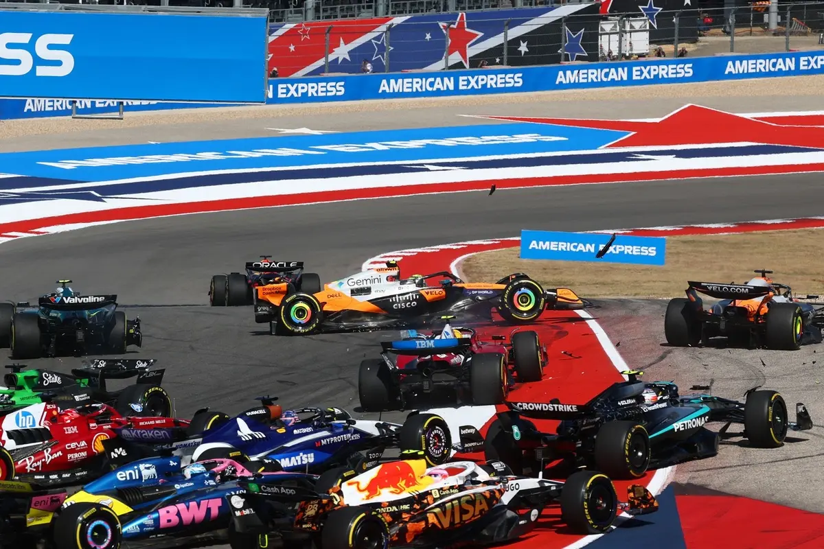 Zak Brown slams "amateur hour driving" in F1 US GP sprint taking McLaren drivers out