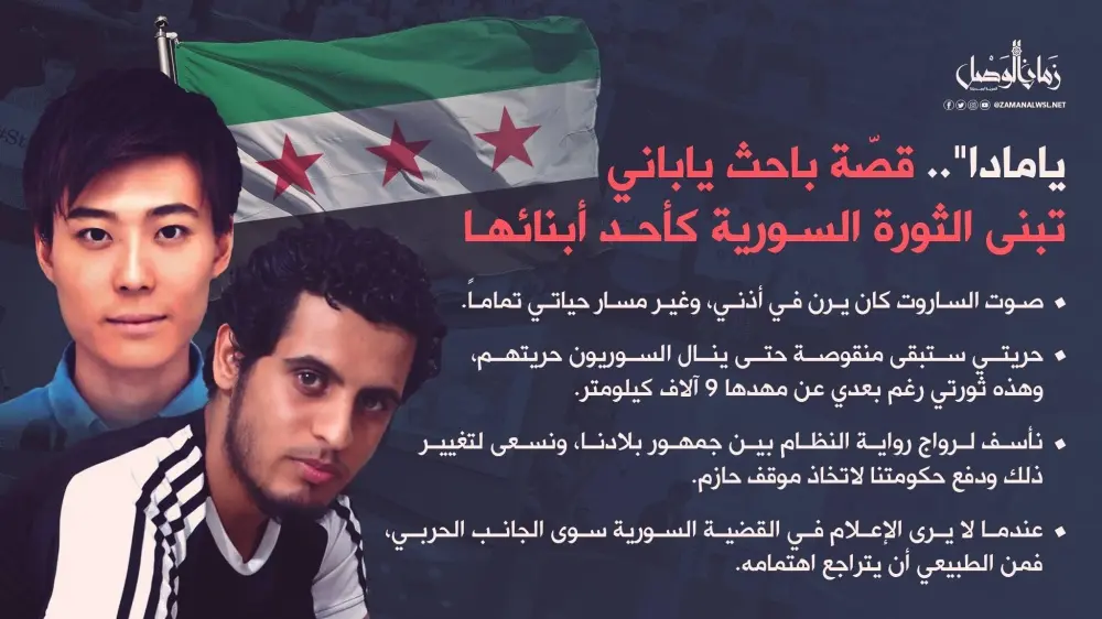 يامادا .. قصة باحث ياباني تبنى الثورة السورية كأحد أبنائها وتحمل في سبيلها تهم الإرهاب وضغط الروس