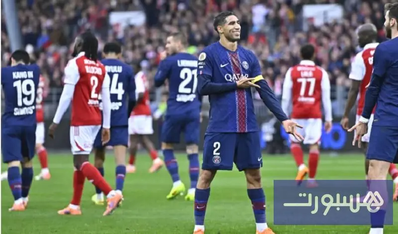 حكيمي يُزين تشكيلة الأسبوع في الدوري الفرنسي بعد تألقه أمام بريست