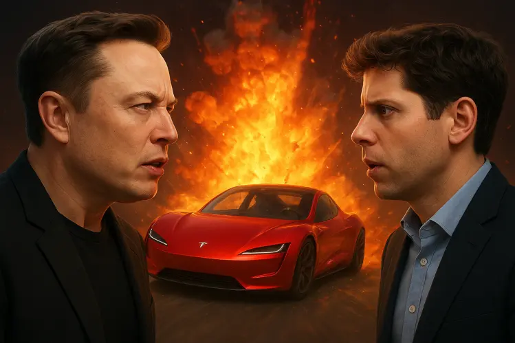«تسلا رودستر».. تفجر الخلاف بين إيلون ماسك وسام ألتمان