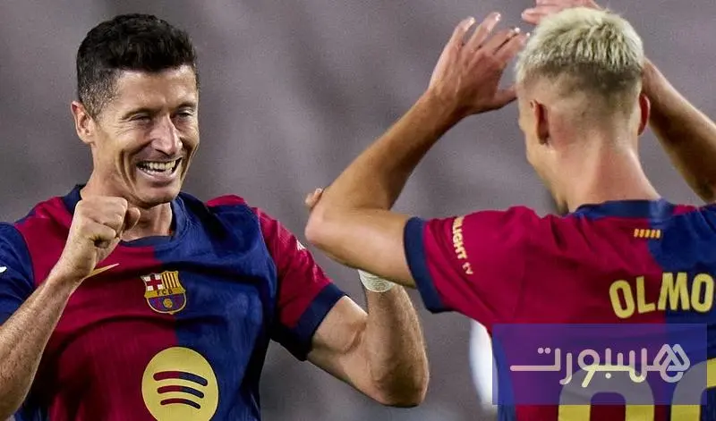 برشلونة يستعيد ليفاندوفسكي وأولمو