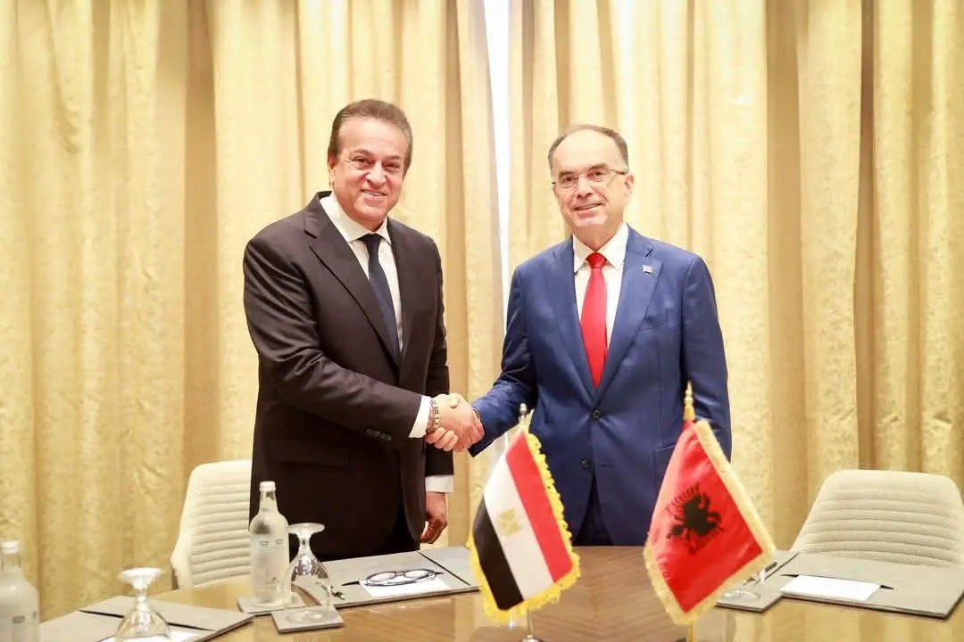 وزير الصحة يلتقي رئيس جمهورية ألبانيا لبحث آفاق التعاون الصحي بين البلدين