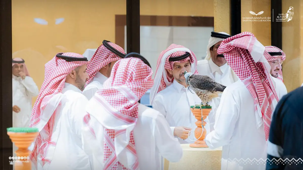 مبيعات مزاد نادي الصقور السعودي 2025 تتجاوز 5 ملايين ريال