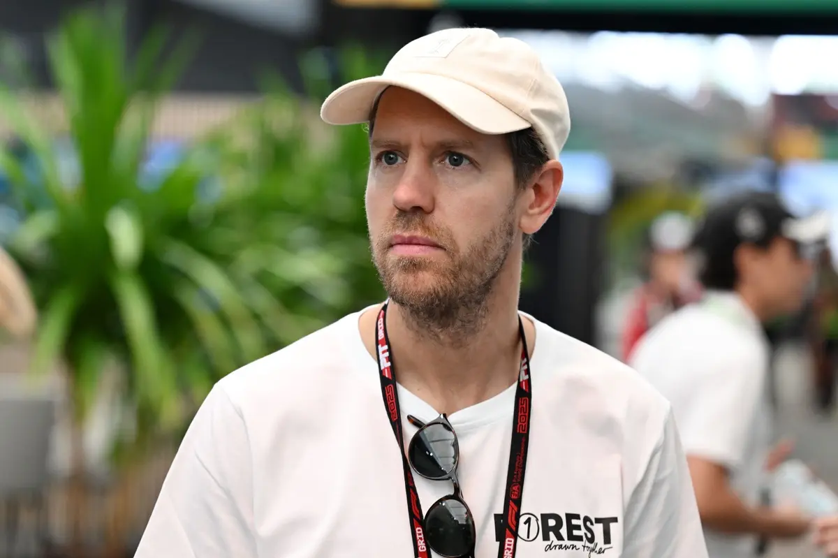 Why is Sebastian Vettel at the 2025 Brazil Grand Prix?