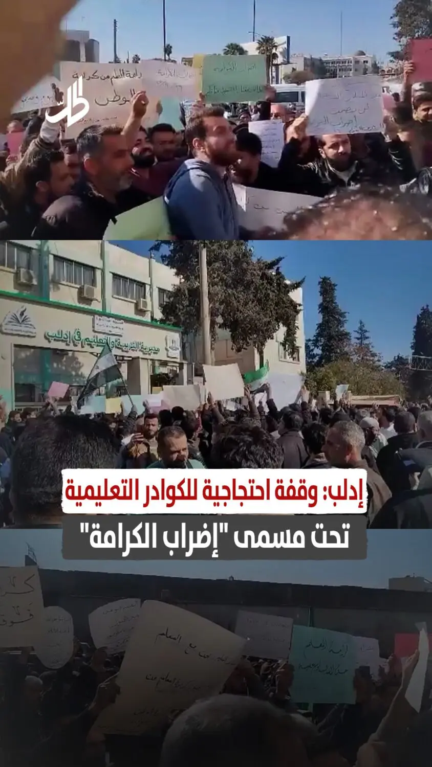 وقفة احتجاجية للكوادر التعليمية تحت مسمى "إضراب الكرامة"