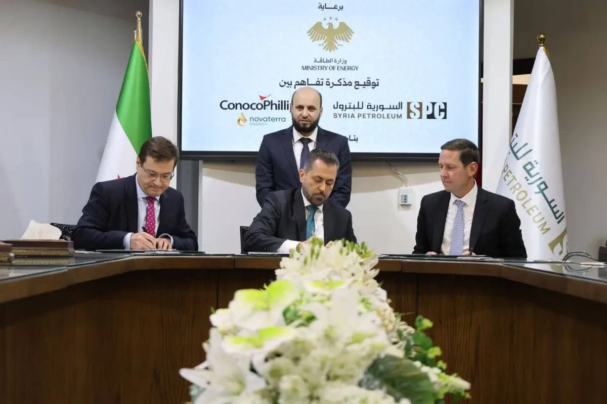 استكشاف حقل غاز وزيادة الإنتاج.. تفاصيل اتفاق سوريا وكونوكو فيليبس - الطاقة