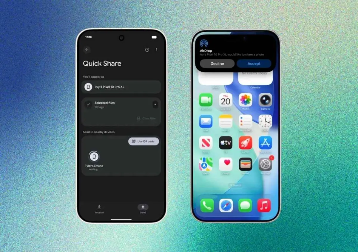 مستخدمو سامسونج وآبل سيتمكنون قريبًا من مشاركة الملفات بسهولة مثل AirDrop