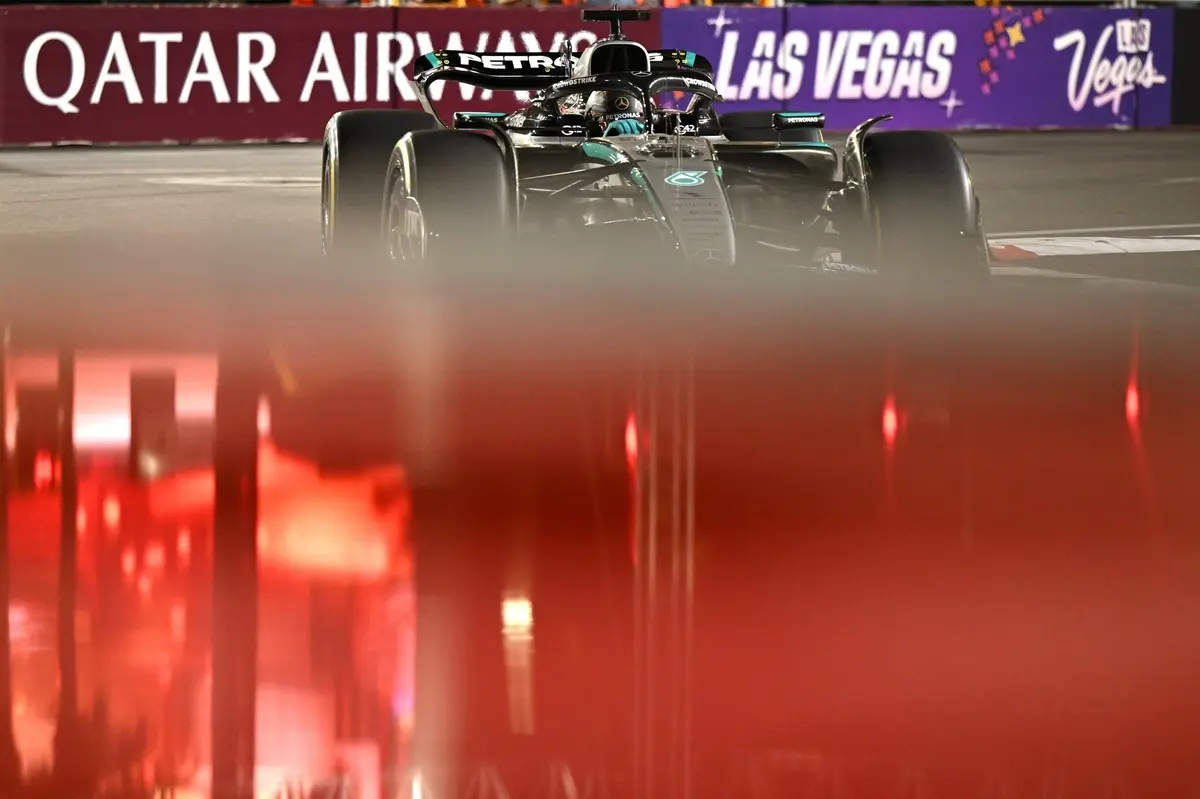 F1 Las Vegas GP: George Russell heads FP3 as both McLaren drivers hit trouble