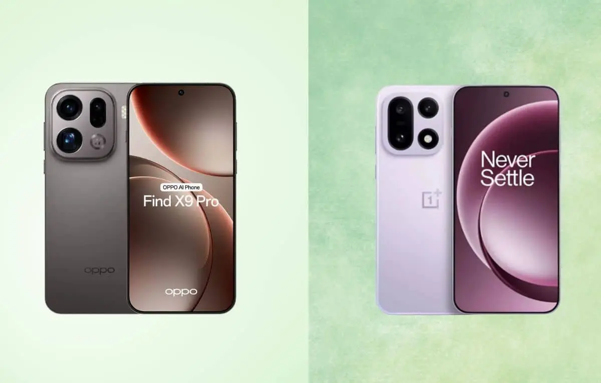 مقارنة بين هاتفي OnePlus 15 و Oppo Find X9 Pro