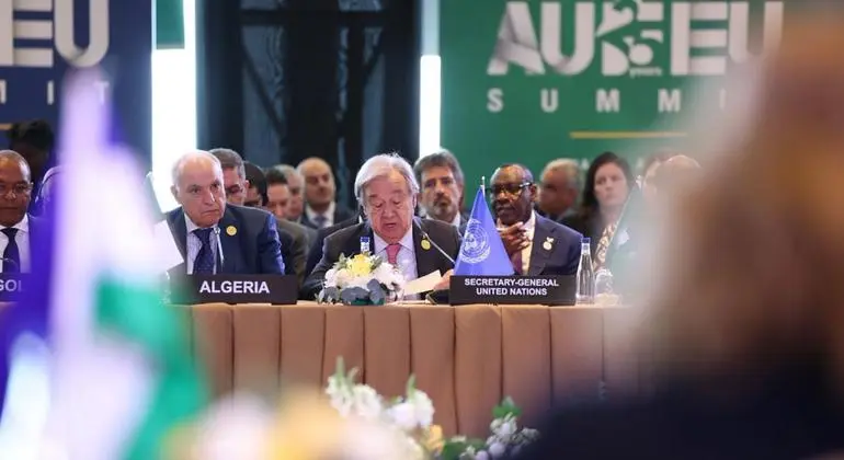 الأمين العام: الشراكة بين الاتحادين الأفريقي والأوروبي يمكن أن تصبح محور عالم جديد متعدد الأقطاب