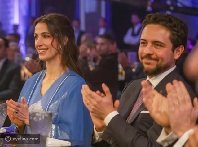 الأمير الحسين والأميرة رجوة يتألقان في احتفال اليوبيل الماسي لكرة القدم الأردنية