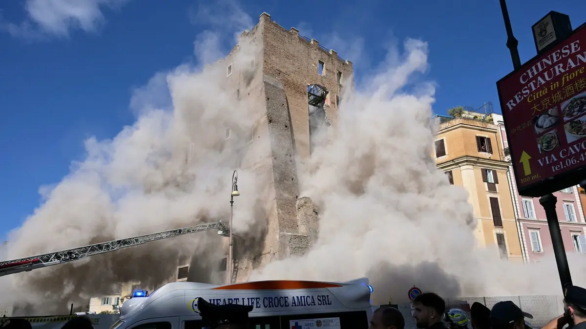 انهيار برج تاريخي في روما يعيد فتح ملف حماية الكنوز الأثرية