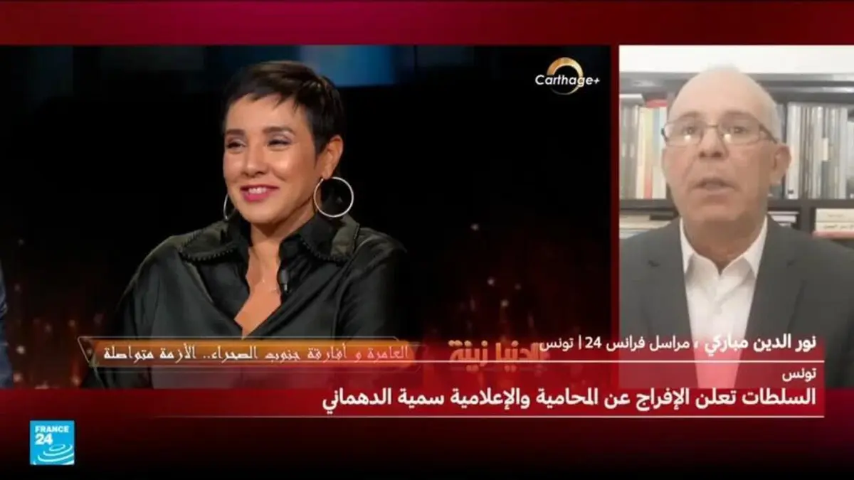 السلطات التونسية تفرج عن المحامية والإعلامية سنية الدهماني