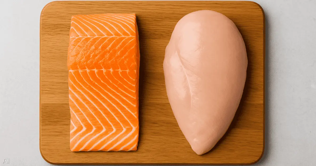 أيّهما صحي أكثر.. الدجاج أم السلمون؟