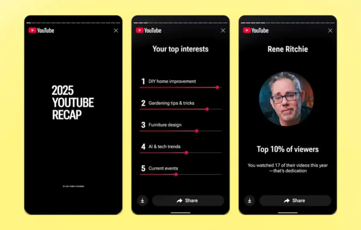 YouTube Recap.. يوتيوب تعلن إطلاق ميزة ملخص المشاهدة السنوي