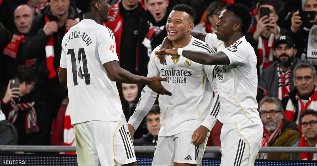 ثنائية مبابي بمرمى بيلباو تنهي معاناة ريال مدريد في "الليغا"