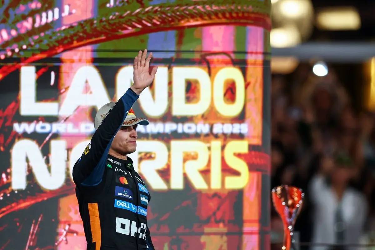 Lando Norris pays tearful tribute to McLaren after claiming drivers' championship