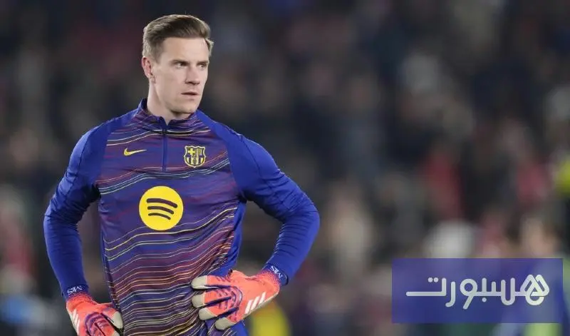 هانزي فليك مدرب برشلونة يحبط حارسه تير شتيغن بشأن فرص المشاركة