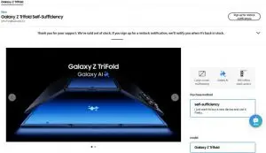 نفاد Samsung Galaxy Z TriFold بسعر 2,400 دولار في دقائق قليلة