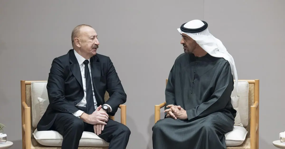 رئيسا الإمارات وأذربيجان يبحثان تعزيز الشراكة الاستراتيجية