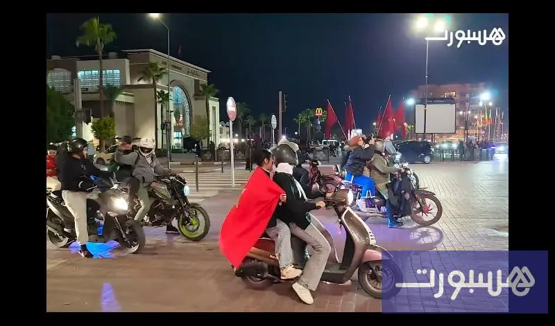 احتفالات جماهير مدينة مراكش بلقب كأس العرب