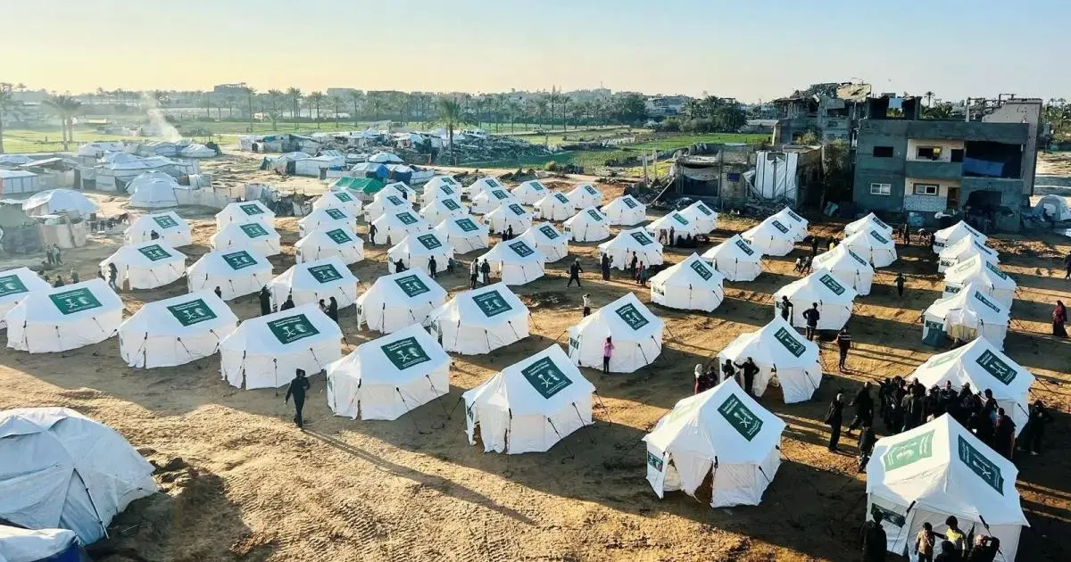 250 خيمة.. السعودية تقيم مخيماً جديداً لإيواء نازحي غزة