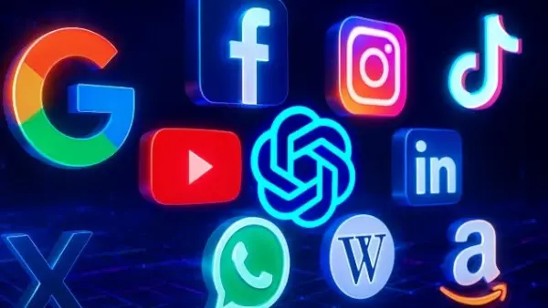 ChatGPT ينضم لعمالقة الإنترنت.. هذه المنصات الأكثر شعبية على الإنترنت في 2025