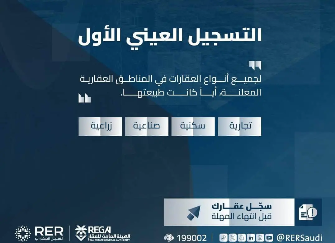 “السجل العقاري” يطلق أكبر موجة توثيق لـنصف مليون عقار بالمملكة