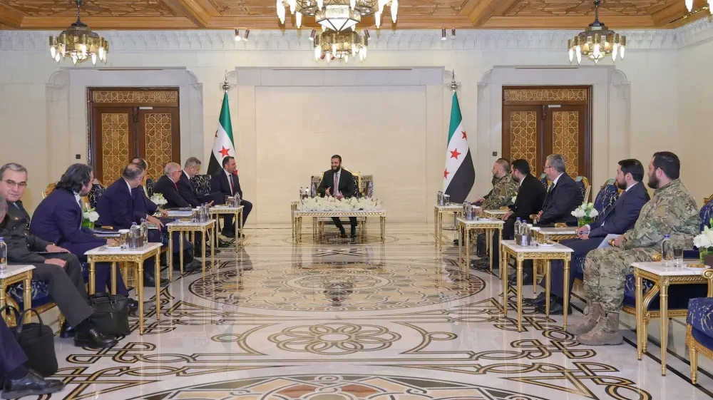 الرئيس الشرع يستقبل وفداً تركياً رفيع المستوى في دمشق