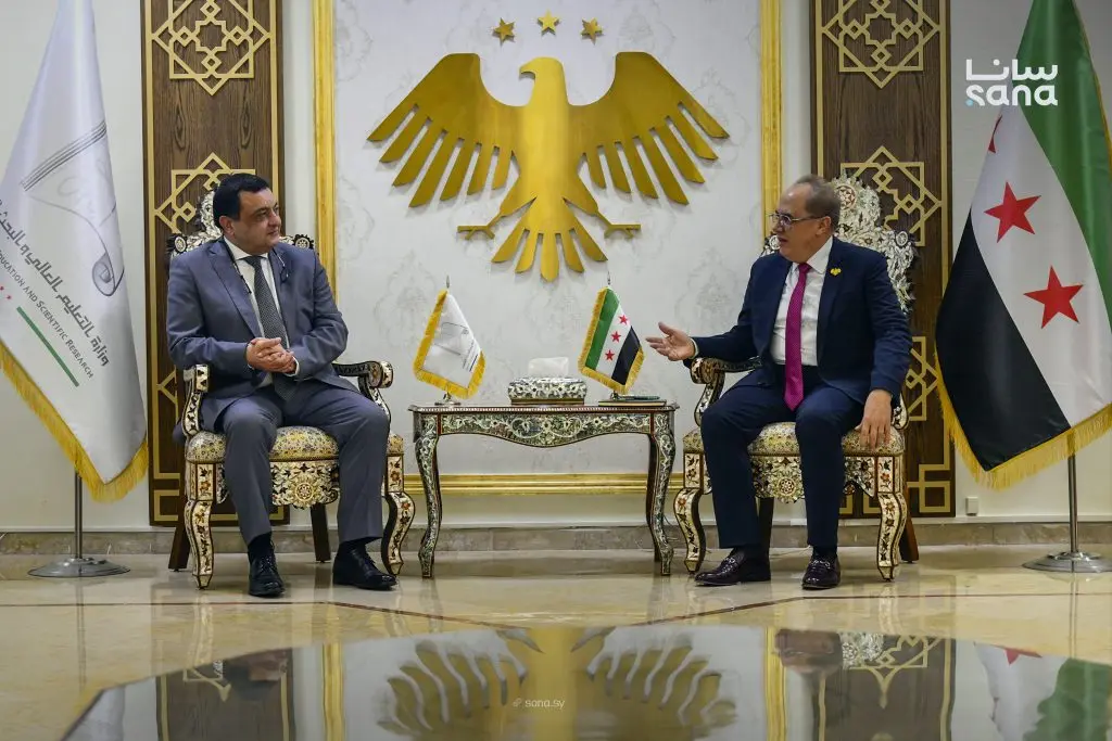 وزير التعليم العالي يبحث مع سفير أرمينيا في سوريا التعاون العلمي والتبادل الطلابي