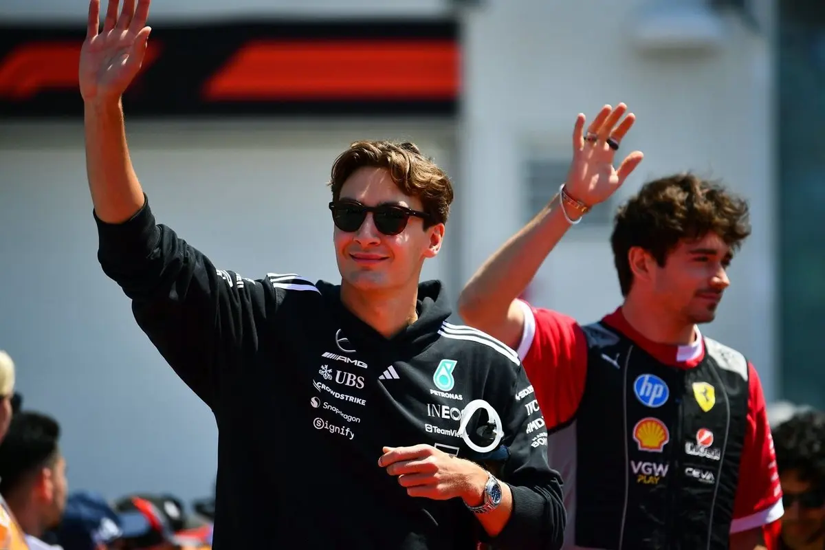 Fans lose it over Charles Leclerc's F1 secret santa gift to George Russell: "Master ragebait"