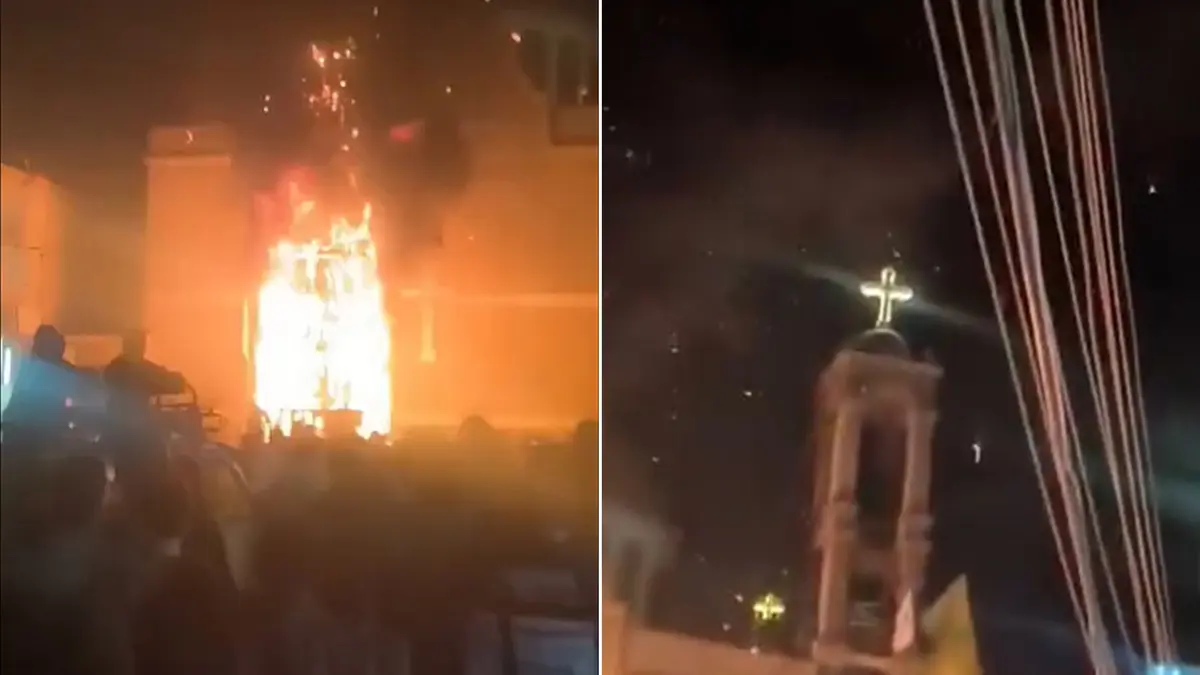 إحراق شجرة الميلاد في صحنايا بريف دمشق بين الحقيقة والشائعات