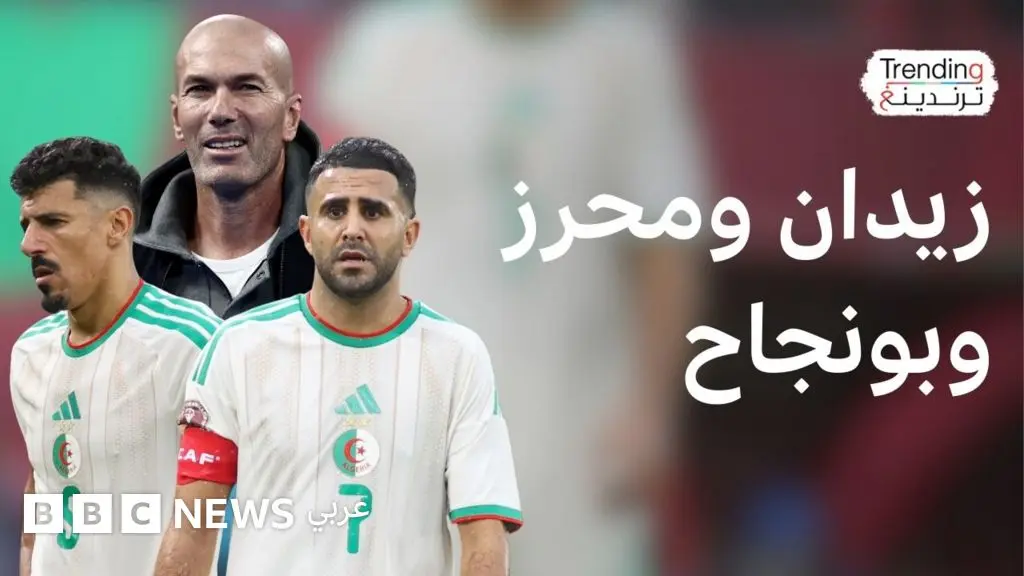 حضور لافت لزيدان في مباراة الجزائر وبونجاح يغادر المباراة غاضبا - BBC News عربي