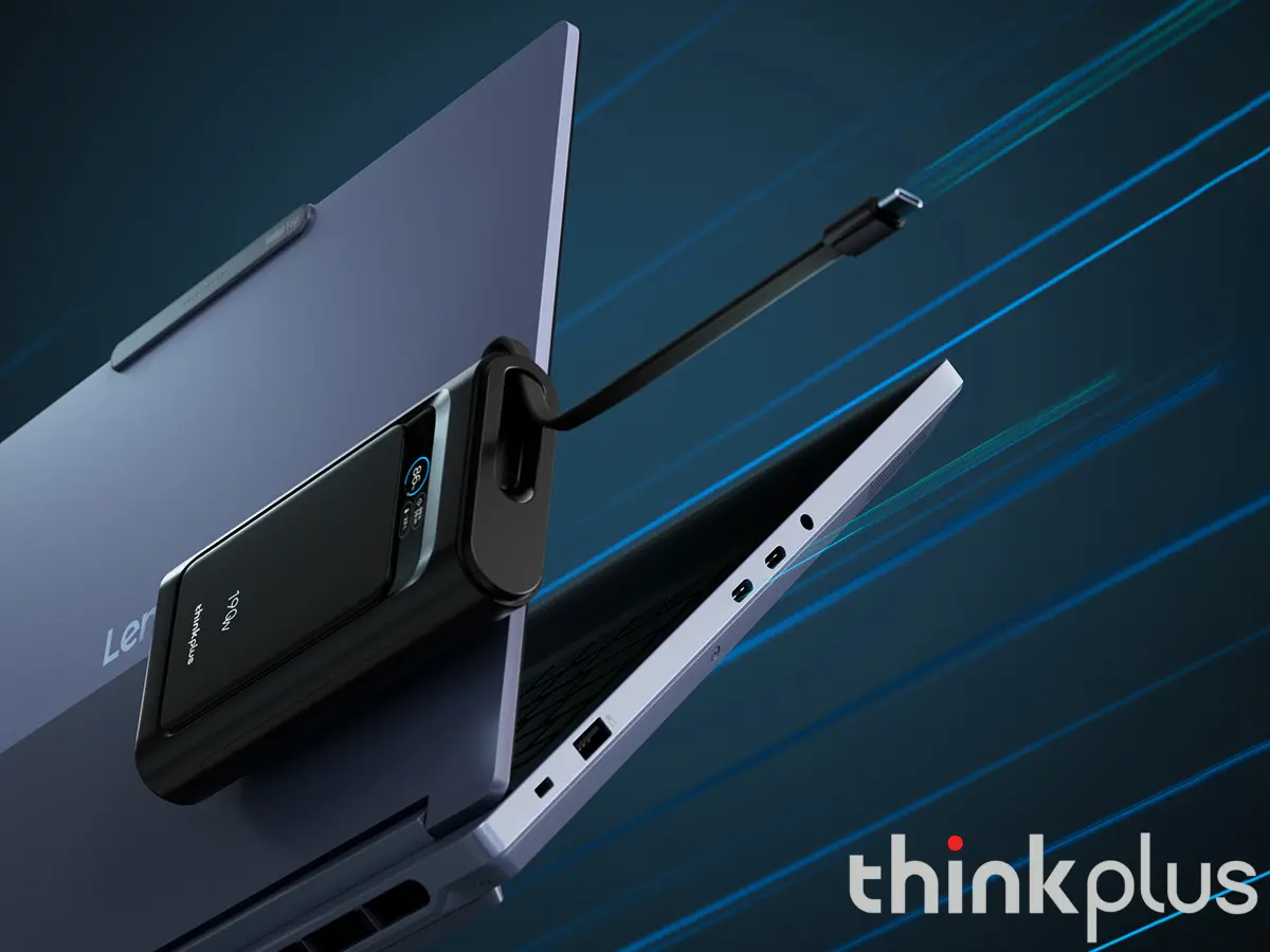 إطلاق باور بانك لينوفو ThinkPlus 190W بسعر معقول وكابل مدمج وشاشة