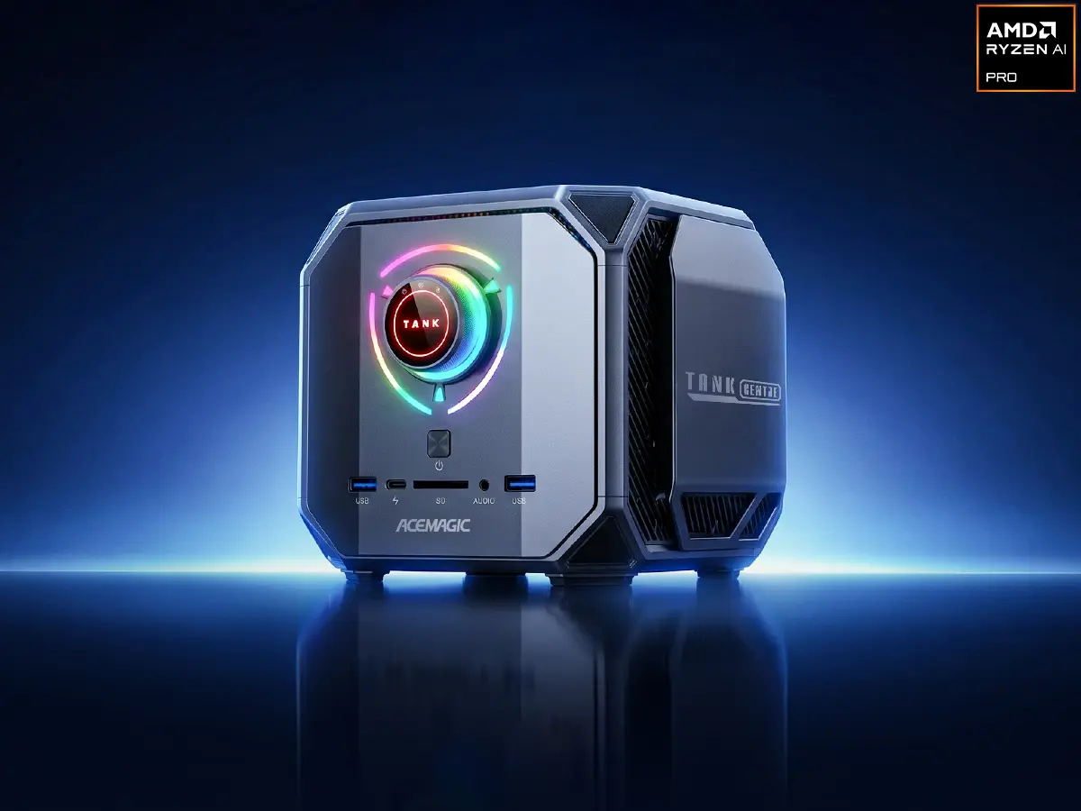 إطلاق كمبيوتر مصغر Tank M1A Pro Plus بسعة 128GB RAM ومعالج AMD Strix Halo