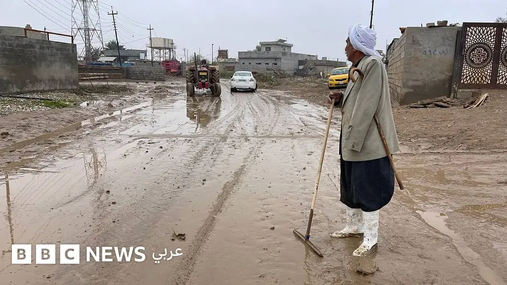 صور ومقاطع فيديو على مواقع التواصل تُظهر تأثير المنخفض الجوي الذي ضرب دول عربية - BBC News عربي