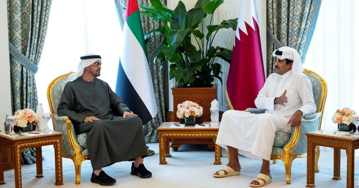 تميم بن حمد ومحمد بن زايد يبحثان المستجدات في المنطقة