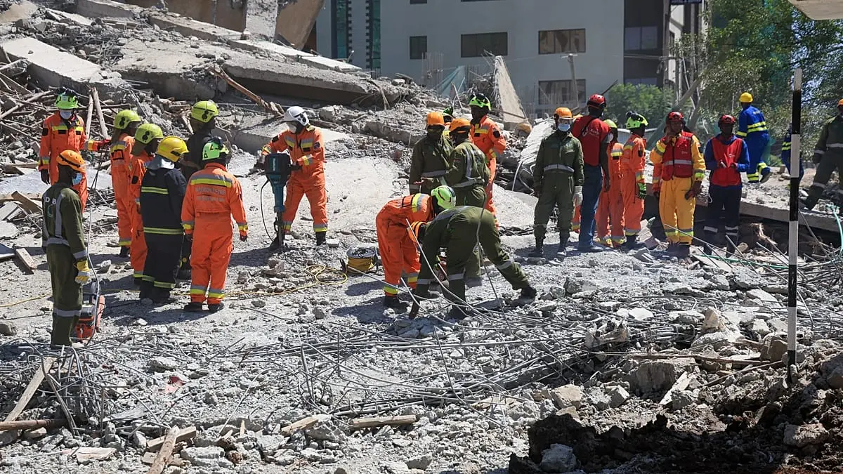 فيديو. انهيار مبنى في نيروبي: أشخاص عالقون