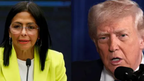 رئيسة فنزويلا المؤقتة تخاطب ترامب مؤكدة التزام بلادها بـ "السلام"، ومادورو يمثل اليوم أمام المحكمة الفيدرالية في مانهاتن - BBC News عربي