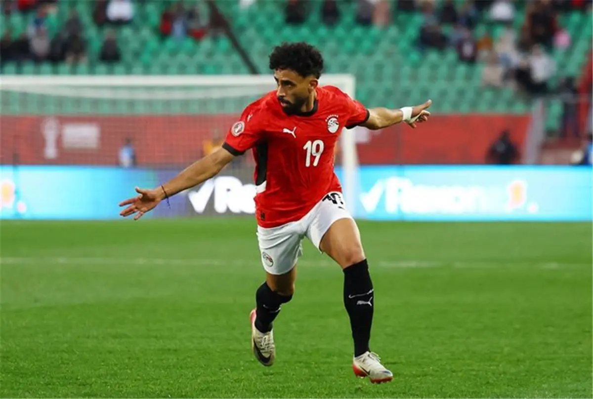 مروان عطية يسجل هدف مصر الأول أمام بنين