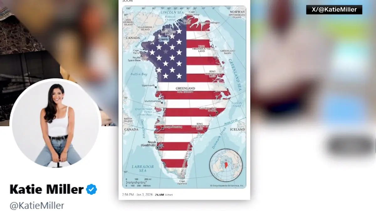 زوجة كبير مستشاري ترامب تنشر صورة مثيرة للجدل لغرينلاند تحت علم أمريكا