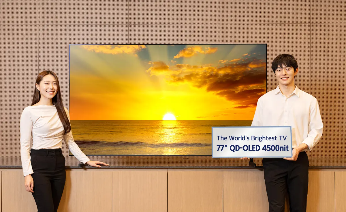 سامسونج تكشف عن brightest QD-OLED TV قبل CES 2026
