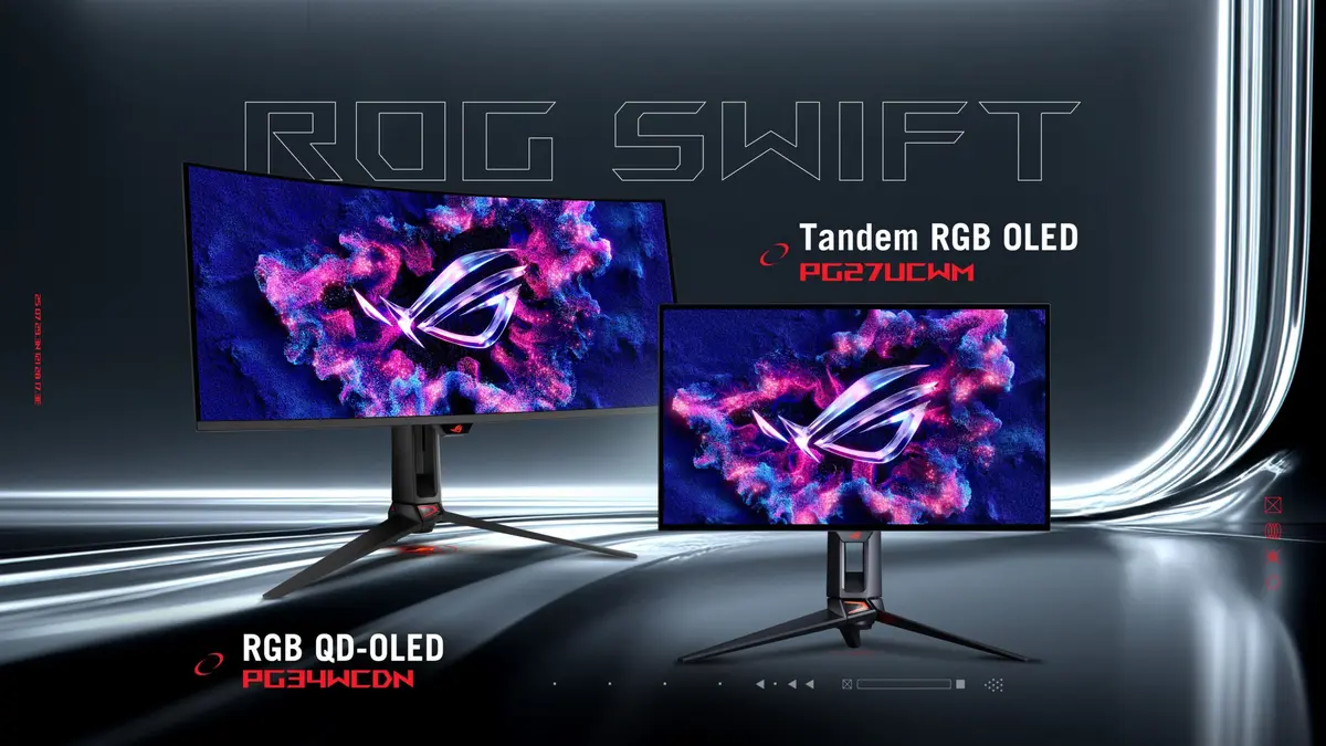 إطلاق شاشات ألعاب OLED جديدة من ASUS ROG بتقنية بيكسل RGB وتحسينات في الأسود