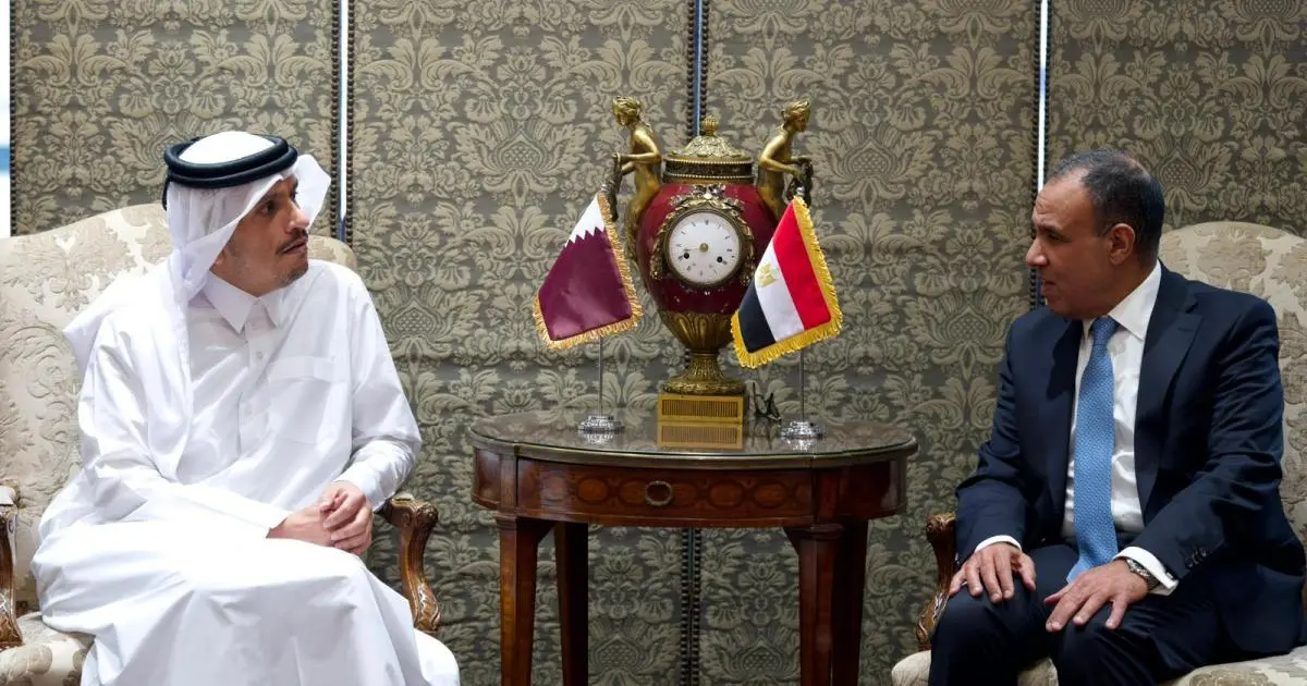 قطر ومصر تبحثان أوضاع غزة واليمن وتعزيز التعاون
