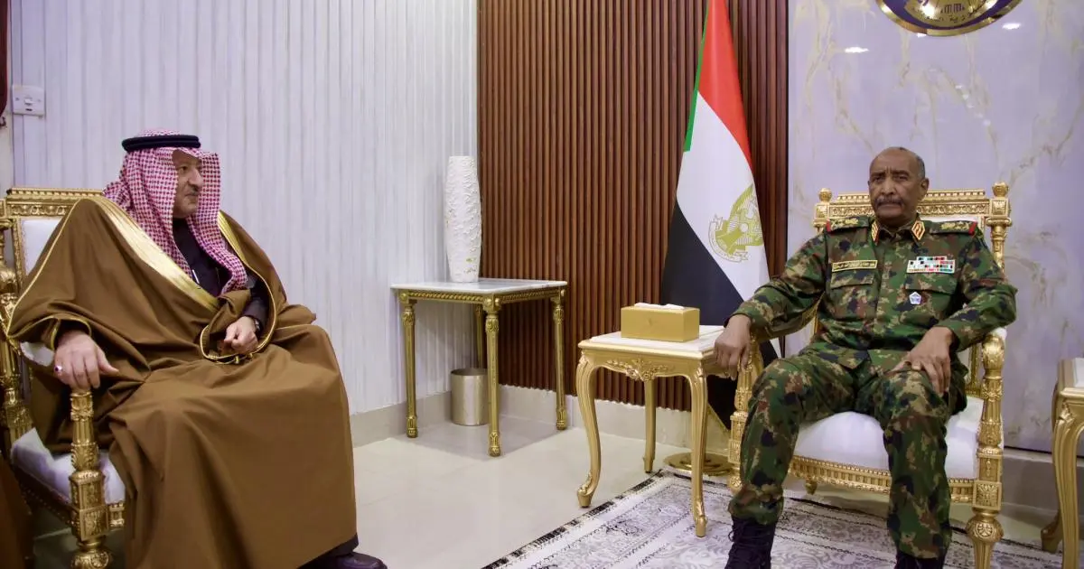 مسؤول سعودي يزور السودان ويجري مباحثات مع البرهان