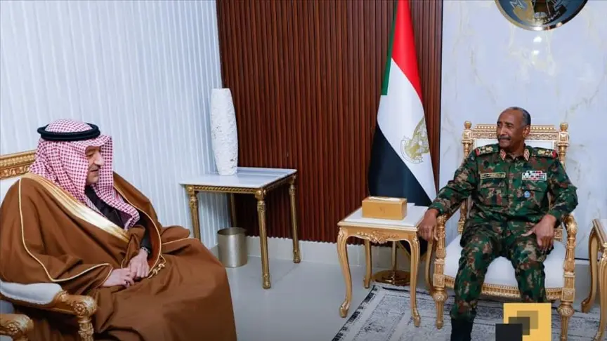 البرهان يبحث مع مسؤول سعودي جهود السلام في السودان