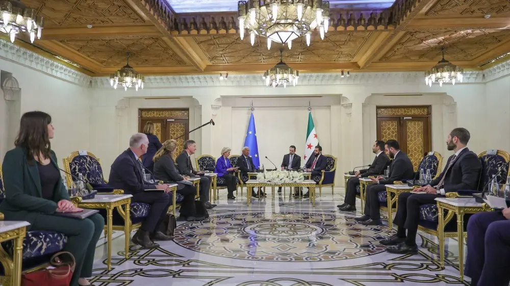 الرئيس الشرع يستقبل وفداً أوروبياً رفيع المستوى في دمشق