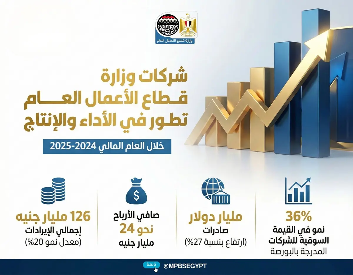 بالإنفوجراف.. تحول إلى الربحية وصادرات بمليار دولار.. عام استثنائي لشركات قطاع الأعمال - أموال الغد